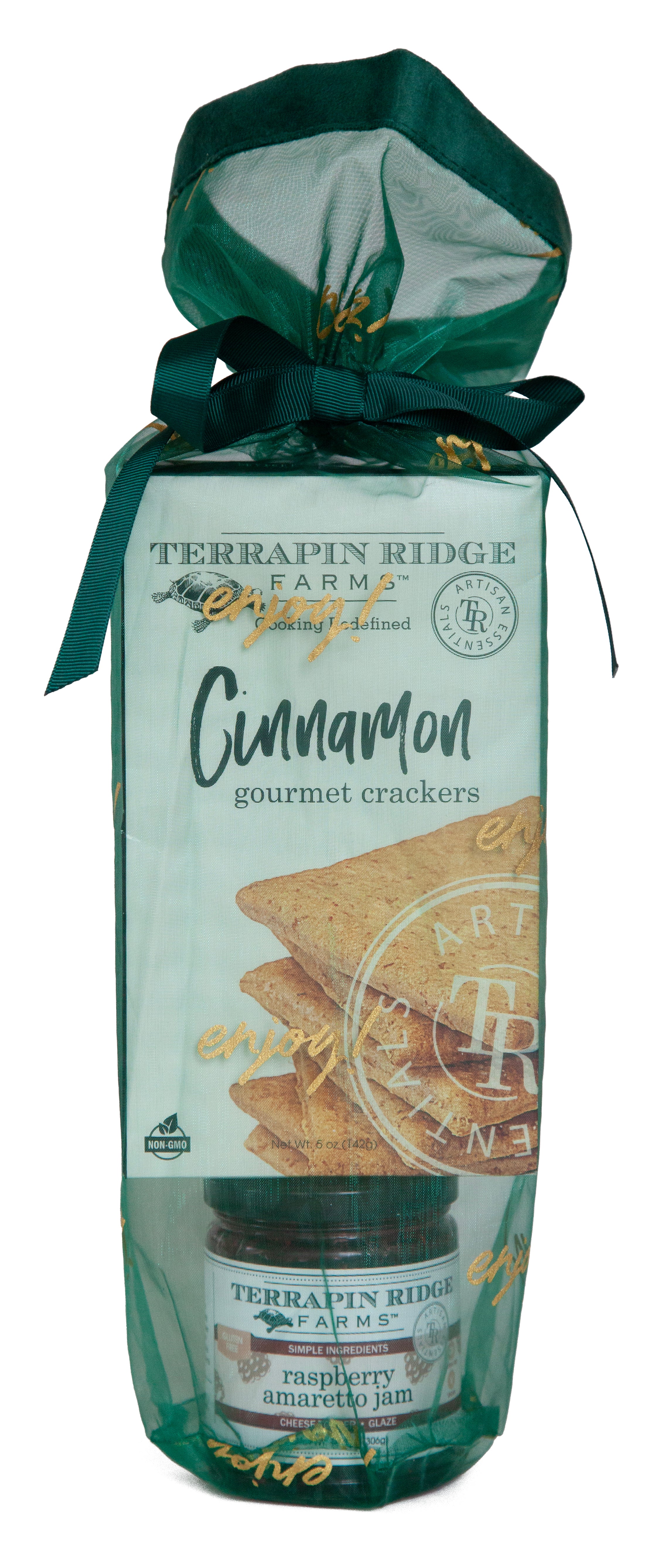 Holiday Grab and Go Giftset with Raspberry Amaretto Jam and Cinnamon Crackers Holiday Grab and Go Giftset with Raspberry Amaretto Jam and Cinnamon Crackers